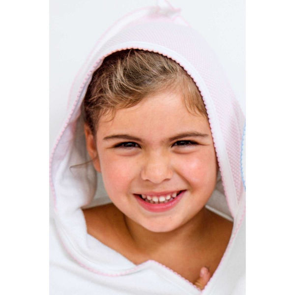 Pink pima cotton hooded towel from nella pima