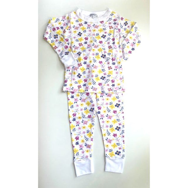 Magnolia baby 100% pima cotton pajamas in pretty floral print.