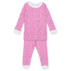 Lila and Hayes Heart pajamas. Pima cotton girls pink heart pajamas, perfect for Valentiens day and every day