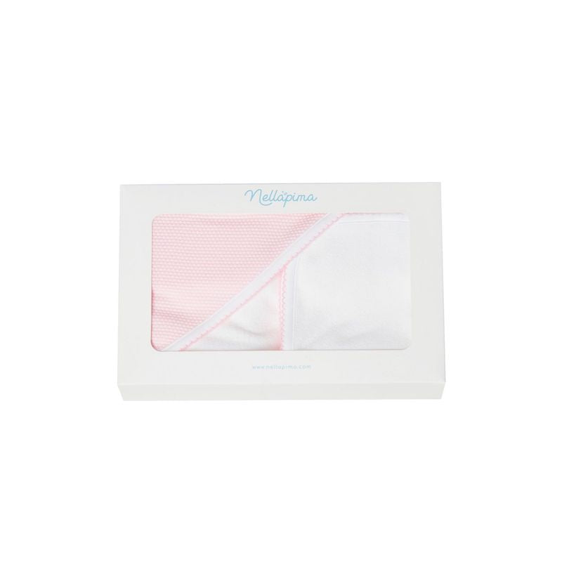pink pima cotton hooded towel from nella pima