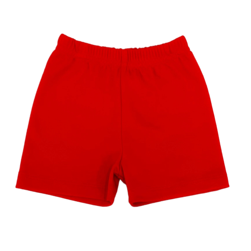 Zuccini red knit shorts for boys, perfect for mixing and matching