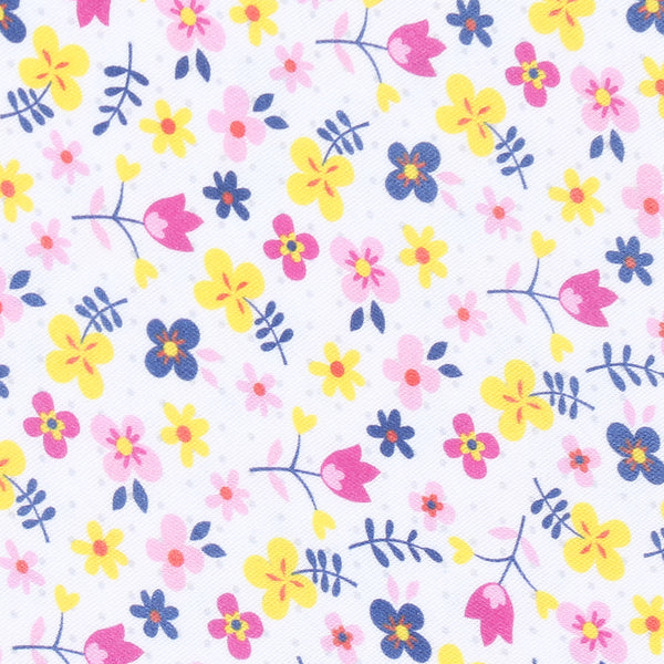 Magnolia Baby floral print fabric in 100% pima cotton. 